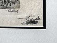 Load image into Gallery viewer, Richard Bishop Pitchin&#39; In Dry-Point Etching Print Year 1940&#39;s - Brand New Super Custom Sporting Frame