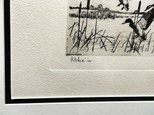 Load image into Gallery viewer, Richard Bishop Pitchin&#39; In Dry-Point Etching Print Year 1940&#39;s - Brand New Super Custom Sporting Frame