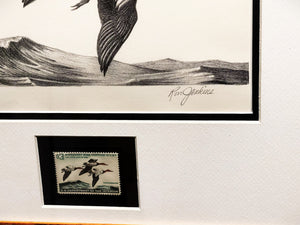 Ron Jenkins 1965 Federal Waterfowl Duck Stamp Print With Stamp - Brand New Custom Sporting Frame