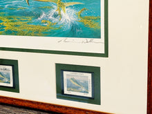 Load image into Gallery viewer, Ronnie Wells - &quot;1992 Coastal Conservation Association CCA Stamp Print With Double Stamps&quot; - Brand New Custom Sporting Frame