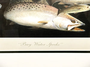 Ronnie Wells - Bay Water Specks - Lithograph AP - Brand New Custom Sporting Frame