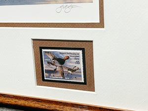 Scot Storm 2004 Federal Duck Stamp Print With Double Stamps - Brand New Custom Sporting FrameFrame