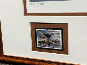 Scot Storm 2004 Federal Duck Stamp Print With Double Stamps - Brand New Custom Sporting FrameFrame