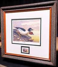 Load image into Gallery viewer, Scott &amp; Stuart Gentling 2004 Texas Texas Waterfowl Stamp Print With Stamp - Brand New Super Custom Sporting Frame