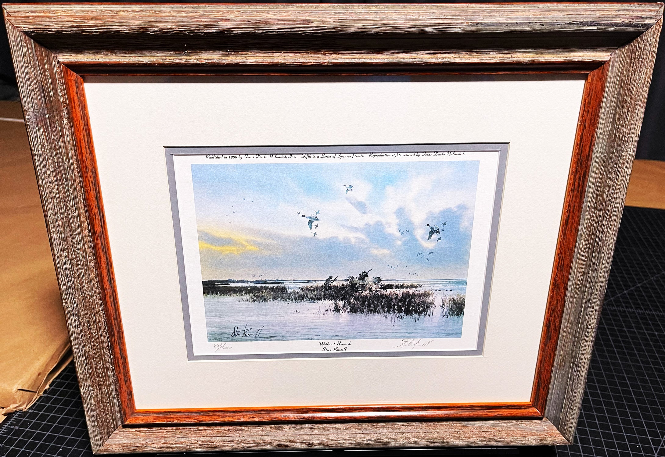 Steve Russell Wetlands Rewards Lithograph Print - Brand New Super Custom Sporting Frame