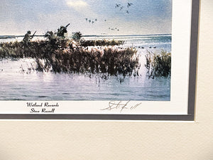 Steve Russell  Wetlands Reward - Lithograph Print - Brand New Custom Sporting Frame
