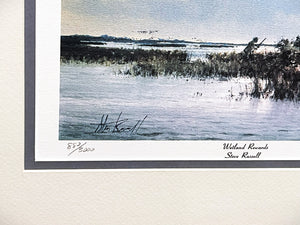 Steve Russell  Wetlands Reward - Lithograph Print - Brand New Custom Sporting Frame