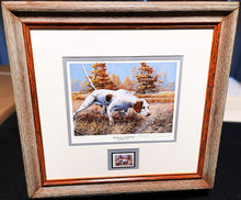 Load image into Gallery viewer, Thompson Crowe  1985 Quail Unlimited Stamp Print With Stamp - Brand New Custom Sporting Frame