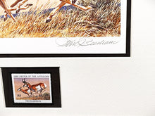 Load image into Gallery viewer, Tom Beecham  1982 Order Of The Antelope Pronghorn Stamp Print With Stamp - Brand New Custom Sporting Frame