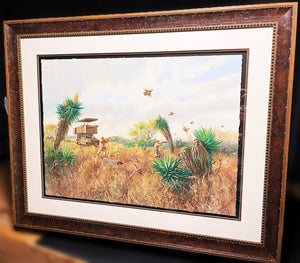 Chance Yarbrough Benevides Quail Artist Proof GiClee Full Sheet - Brand New Super Custom Sporting Frame