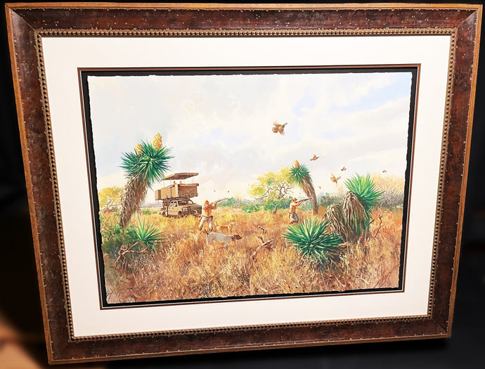Chance Yarbrough Benevides Quail Artist Proof GiClee Full Sheet - Brand New Super Custom Sporting Frame