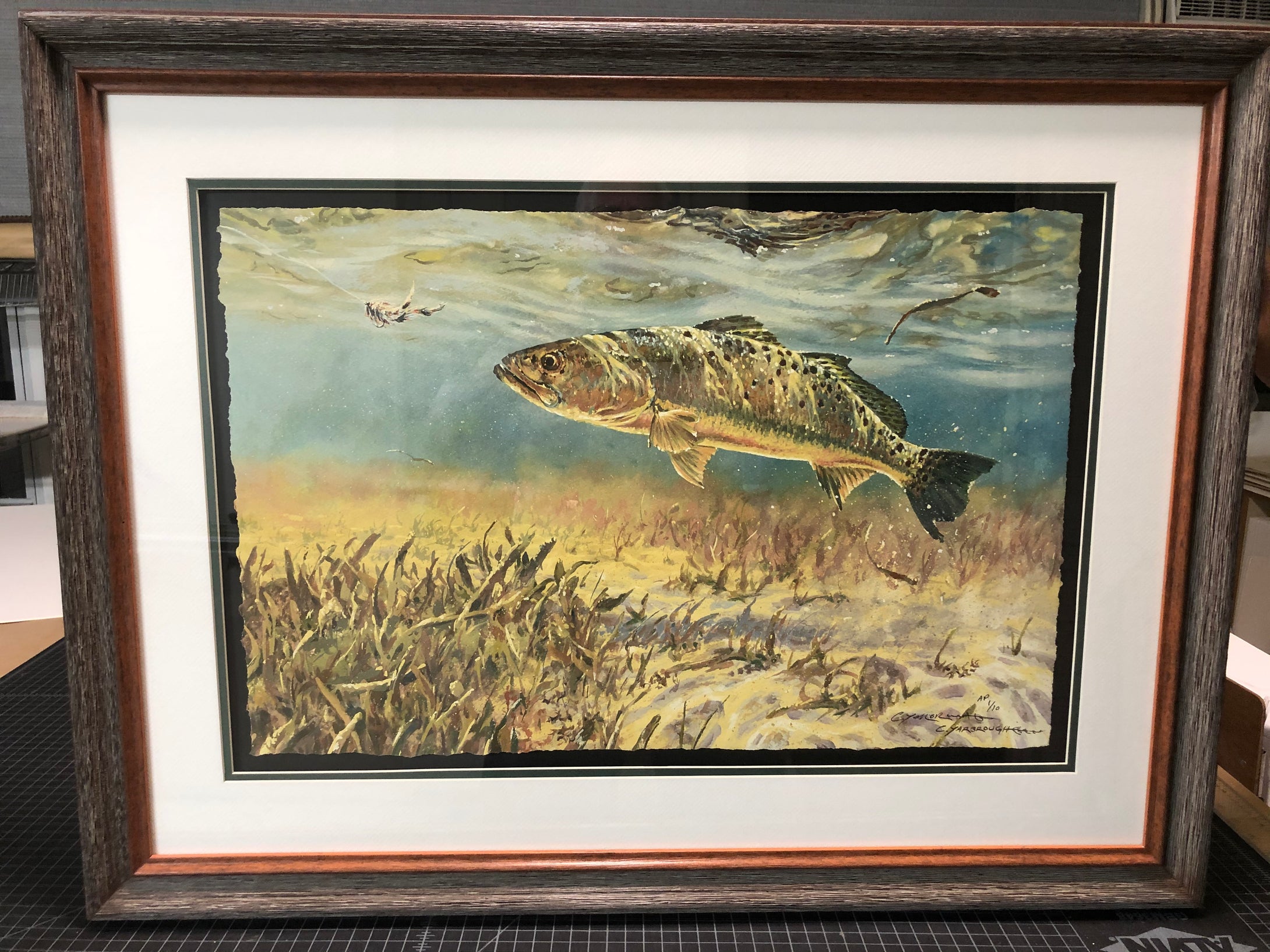 Chance Yarbrough Pothole Predation - GiClee - Speckled Trout - Brand New Super Custom Sporting Frame