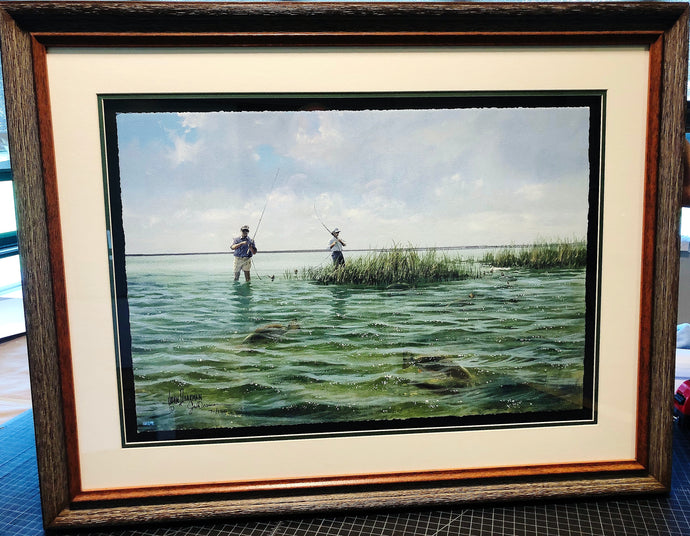 John Dearman Redfish 2005 GiClee Half Sheet - Brand New Super Custom Sporting Frame