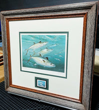 Load image into Gallery viewer, Diane Rome Peebles 1995 Coastal Conservation Association CCA Stamp Print With Stamp - Brand New Custom Sporting Frame