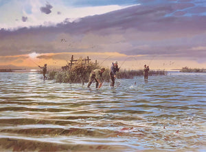 John P. Cowan - The Tailing Flats - Artist Proof Lithograph 1996 -  Brand New Custom Sporting Frame