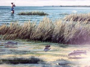 John Dearman - High Tide Lithograph - Brand New Custom Sporting Frame *** FALL SPECIAL ***