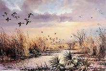 Load image into Gallery viewer, Herb Booth - Teal and Palmetto - Lithograph - Brand New Custom Sporting Frame