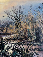 Load image into Gallery viewer, Herb Booth - Teal and Palmetto - Lithograph - Brand New Custom Sporting Frame