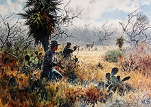 Load image into Gallery viewer, John P. Cowan Coming To Horns Lithograph Year 1990 - Brand New Super Custom Sporting Frame