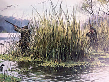 Load image into Gallery viewer, John P. Cowan Teal Hunt Lithograph Year 1976 - Brand New Super Custom Sporting Frame