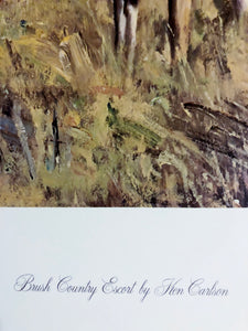 Ken Carlson - Brush Country Escort - Lithograph - Brand New Custom Sporting Frame
