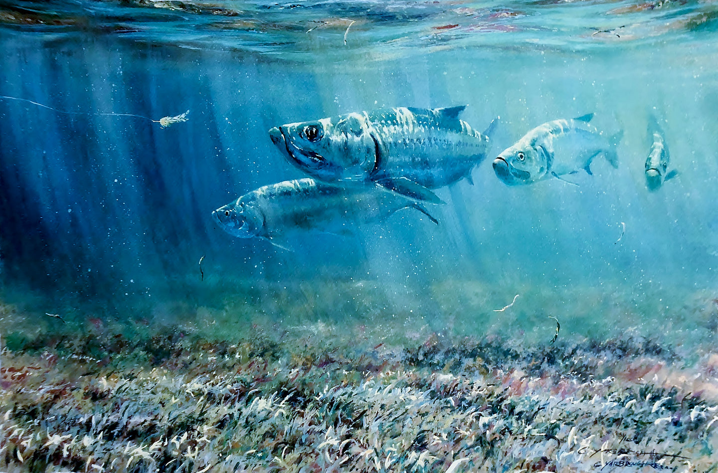 Chance Yarbrough - Midday Sliders - GiClee - Tarpon - Brand New Custom Sporting Frame
