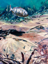 Load image into Gallery viewer, Chance Yarbrough - Backwater Buffet - Full Sheet GiClee - Redfish - Brand New Custom Sporting Frame