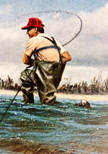 Load image into Gallery viewer, John Dearman 1990 Texas Saltwater Stamp Print With Double Stamps - Brand New Super Custom Sporting Frame