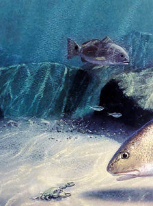 John Dearman 2006 Texas Saltwater Stamp Print W Stamp - Brand New Custom Sporting Frame