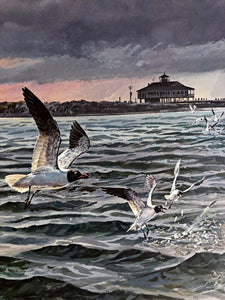 John P. Cowan Sundown School Lithograph Year 1989 - Brand New Super Custom Sporting Frame