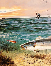 Load image into Gallery viewer, John P. Cowan 1989 Texas Saltwater Stamp Print With Stamp - Brand New Super Custom Sporting Frame