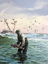 Load image into Gallery viewer, John P. Cowan - Releasing A Spawner - Lithograph 1988 - Brand New Custom Sporting Frame