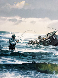 John P. Cowan - Maybe A Keeper - FS GiClee - Rare - Brand New Custom Sporting Frame