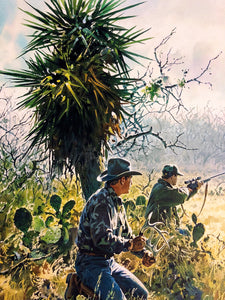 John P. Cowan Coming to Horns GiClee Full Sheet - Brand New Super Custom Sporting Frame