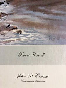 John P. Cowan Sweet Wreck Lithograph Year 1981 - Brand New Custom Sporting Frame