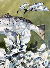 Load image into Gallery viewer, Al Barnes 2004 Coastal Conservation Association CCA Stamp Print With Stamp - Brand New Super Custom Sporting Frame