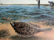 Load image into Gallery viewer, John Dearman - 1989 Coastal Conservation Association CCA Stamp Print With Double Stamps - Brand New Custom Sporting Frame