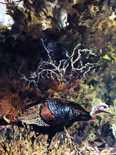 Load image into Gallery viewer, John P. Cowan 1988 Texas Wild Turkey Stamp Print With Double Stamps - Brand New Super Custom Sporting Frame