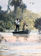 Load image into Gallery viewer, John P. Cowan 1986 Gulf Coastal Conservation Association CCA GCCA Stamp Print With Stamp - Brand New Super Custom Sporting Frame
