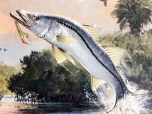 Load image into Gallery viewer, John P. Cowan 1986 Gulf Coastal Conservation Association CCA GCCA Stamp Print With Stamp - Brand New Super Custom Sporting Frame