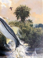 Load image into Gallery viewer, John P. Cowan 1986 Gulf Coastal Conservation Association CCA GCCA Stamp Print With Stamp - Brand New Super Custom Sporting Frame