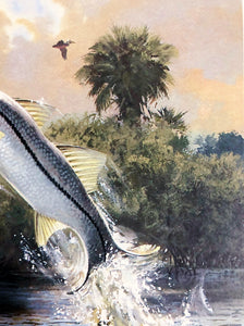 John P. Cowan 1986 Gulf Coastal Conservation Association CCA GCCA Stamp Print With Stamp - Brand New Super Custom Sporting Frame