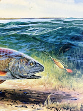 Load image into Gallery viewer, John P. Cowan 1986 Texas Saltwater Stamp Print With Stamp - Brand New Super Custom Sporting Frame