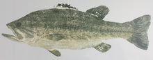 Load image into Gallery viewer, John Morrow - Black Bass Gyotaku GiClee - Brand New Custom Sporting Frame