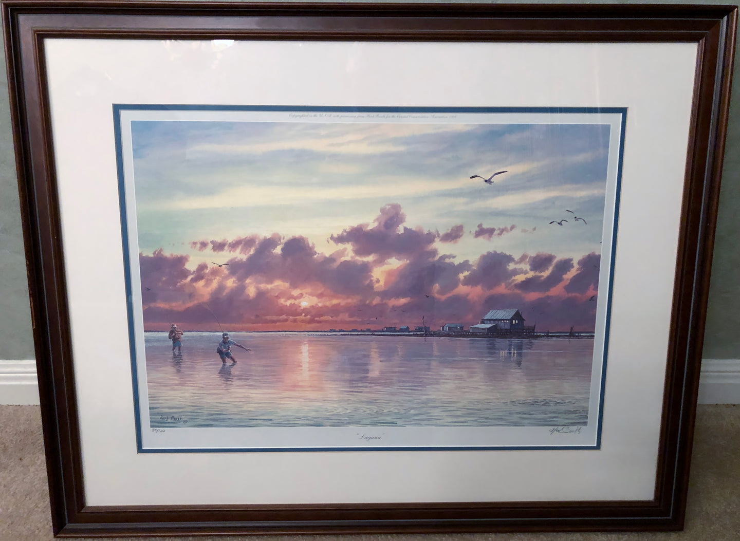 Herb Booth - Laguna - Lithograph - Brand New Custom Sporting Frame