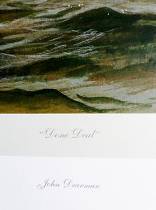 John Dearman - Done Deal - Lithograph CE - Brand New Custom Sporting Frame