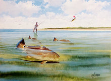 Load image into Gallery viewer, John Dearman 2007 Coastal Conservation Association CCA Stamp Print With Double Stamps - Brand New Super Custom Sporting  Frame