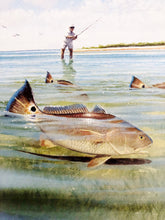 Load image into Gallery viewer, John Dearman 2007 Coastal Conservation Association CCA Stamp Print With Double Stamps - Brand New Super Custom Sporting  Frame