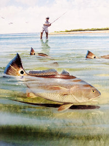 John Dearman 2007 Coastal Conservation Association CCA Stamp Print With Double Stamps - Brand New Super Custom Sporting  Frame