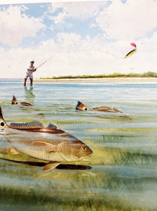 John Dearman 2007 Coastal Conservation Association CCA Stamp Print With Double Stamps - Brand New Super Custom Sporting  Frame